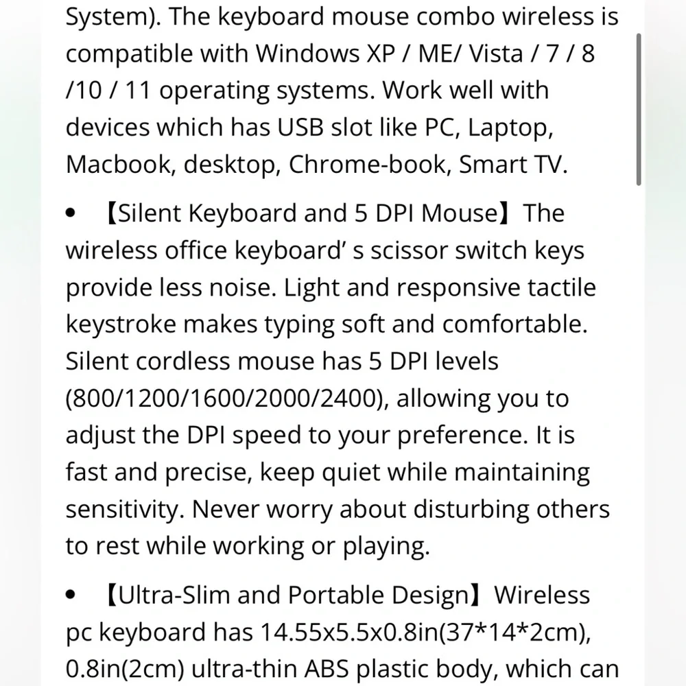 Pink Ultra-Slim Wireless Keyboard and Mouse Set with Cover (batteries included).